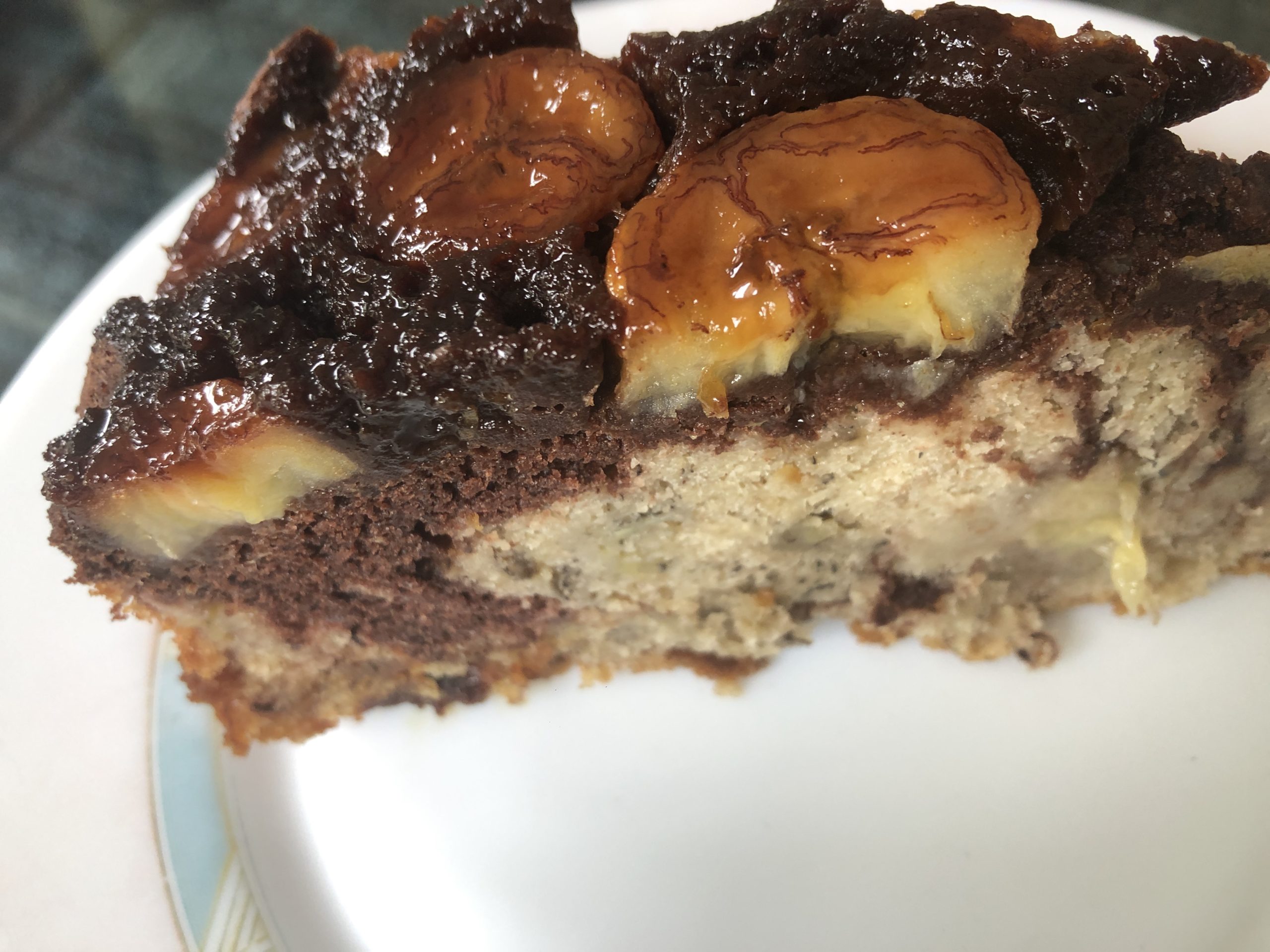 Gâteau renversé à la banane